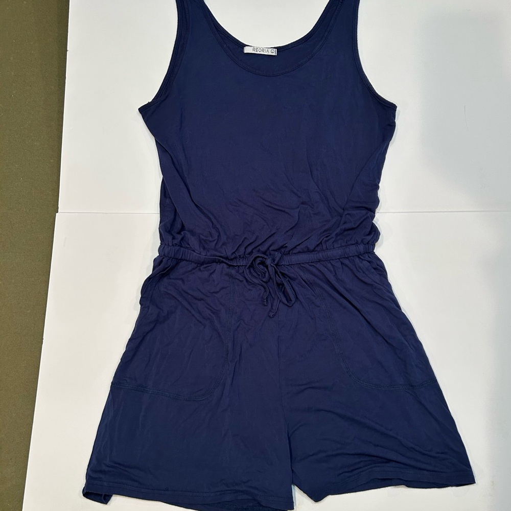 Navy Blue Women's Sleavless Romper